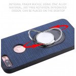 Wholesale iPhone 7 Metal Plate Ring Holder Stand Hybrid Case (Red)